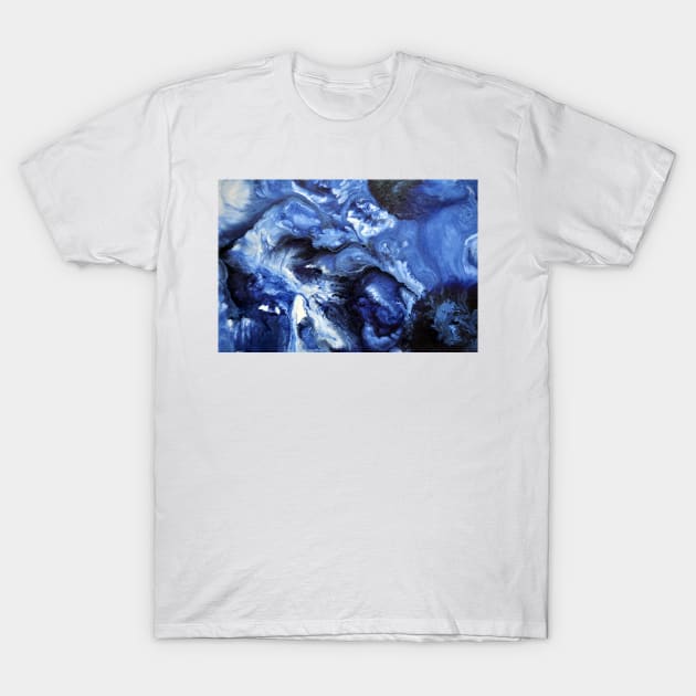 Blue Swirling Waters- Painting T-Shirt by Elizabeth Karlson Art